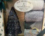 Pine Hills Farm gift set 4 pair mid crew w tree candel gift set - $35.97