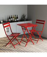 Red Foldable Patio Bistro Set - 3 Piece - $2,977.69 MXN