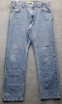 Levi&#39;s 505 Jeans Men 36x32 Blue Denim Pockets High Rise Relaxed Fit Stra... - $27.73