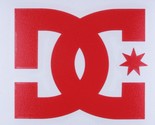 One Authentic Red DC Shoes Logo Decal 4&quot; Snowboard Skateboard TRANSFER S... - $5.95