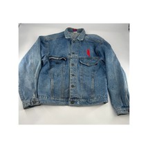 Vintage MBA Jean Jacket Mens Extra Large Light Blue Denim Y2K Band Saxop... - $58.60