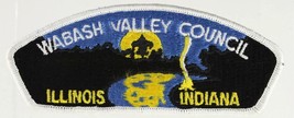 Vintage BSA Boy Scout Scouting Council Patch WABASH VALLEY Illinois Indiana - $9.65