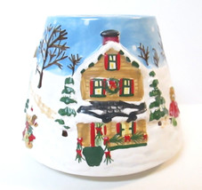 Yankee Candle Holiday Snow Christmas Village Small Jar Topper Shade - £15.98 GBP