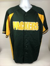 Vintage Green Bay Packers Majestic Short Sleeve Button Up Jersey XL - LOOK - £15.72 GBP