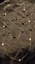 Gently Used Beautiful Beaded Necklace &amp; Pierced Earrings Set - Vgc - Beautiful - £7.76 GBP