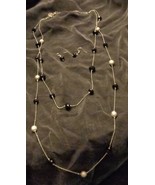 GENTLY USED Beautiful Beaded Necklace &amp; Pierced Earrings Set - VGC - BEA... - $187.90 MXN
