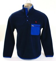 Polo Ralph Lauren Blue 1/4 Snap Fleece Pullover Jacket Men&#39;s NWT - £119.52 GBP