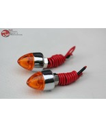 Amber Mini LED Bullet License Plate Frame Tag Fastener Bolts Chopper Bob... - €15,73 EUR