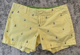 Lilly Pulitzer Shorts Womens 4 Palm Beach Fit Yellow Bermuda Nautical Sa... - $12.86