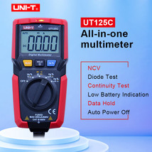 UT125C handheld pocket digital multimeter AC/DC Voltage tester multimetro u - £37.58 GBP