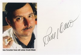 Raul Cano American Scientist Jurassic Park Beer Hand Signed Photo - £20.13 GBP