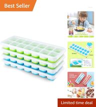 Durable 4-Cube Silicone Ice Trays, LFGB Certified, for Effortless Ice Ma... - $22.72