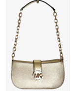 New Michael Kors Carmen Small Pouchette Metallic Pale Gold with Dust bag - £68.07 GBP