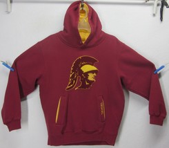 Official Team Edition SEWN 3-D USC Trojan Pullover Hoodie Sweater Men&#39;s Small - £39.18 GBP