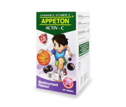 APPETON Activ-C for Kids 100mg 60&#39;s Blackcurrant Flavor Vitamin C for Ag... - $47.70