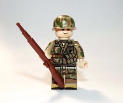 Marine with Camouflage Fatigues Pacific Theater WW2 Building Minifigure Bricks U - £6.97 GBP