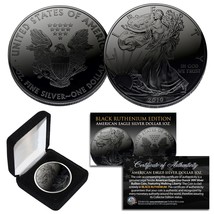 2022 BLACK RUTHENIUM 1 Troy Oz 999 Silver American Eagle Coin with Deluxe Box - £66.45 GBP