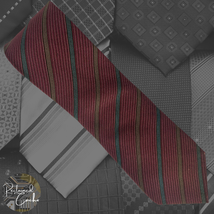 Missoni Cravatte Mens Red Diagonal Striped 100% Silk Pointed Necktie Classic Tie - £15.75 GBP