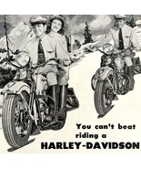 Harley Davidson Advertisement 1948 Motorcycle You Can&#39;t Beat Riding LGBi... - $761.32 MXN