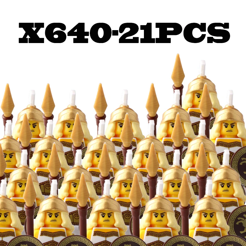 Medieval Military Roman Soldier Building Blocks Army Castle Teuton -21PCS-B18-5 - $36.40