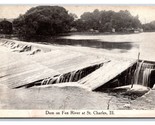 Fox River Dam St Charles Illinois IL 1913 DB Postcard P26 - $4.42