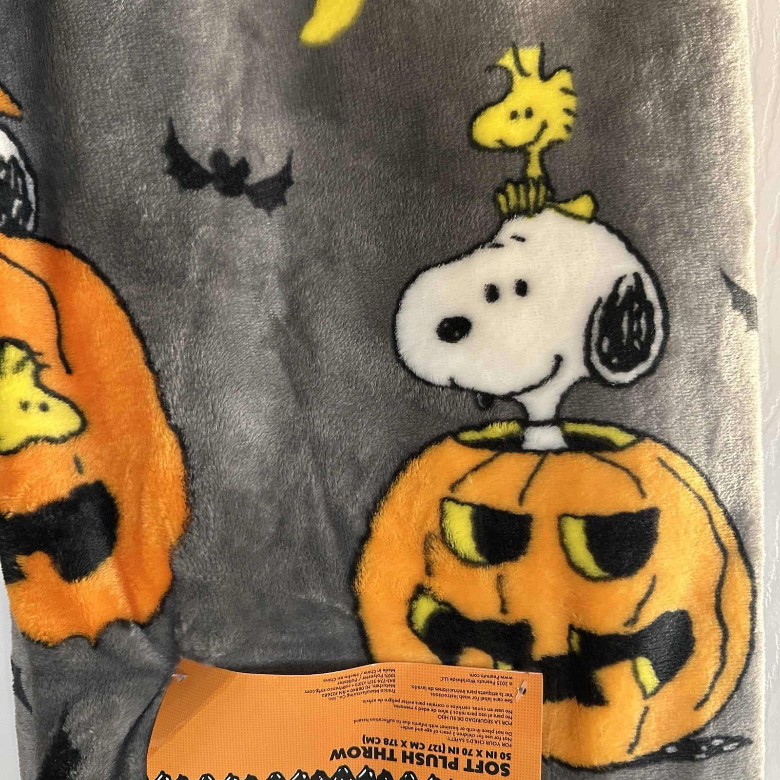 PEANUTS SNOOPY Halloween Pumpkin Soft Plush Throw Blanket 50 x 70in  Item image 4