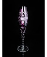 ajka marsala crystal purple champagne flute 9&quot; tall - £137.29 GBP