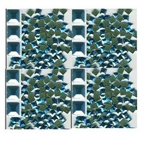 SQUARES Faceted Rhinestuds 5mm  AQUA  Hot Fix  144 PC - $5.00
