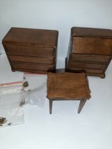 House of Miniature Chippendale Desk, Dresser, Side Table Vintage Assembled - $30.00