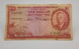 British Caribbean Territories  P-1, 1 Dollar 1950 Banknote, Circulated - £15.68 GBP