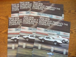 1978 Chevrolet Corvette Dealer Sales Brochure LOT (6) pcs, MINT - $6.93
