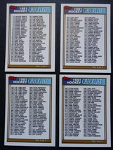 1991-92 Topps Unmarked Checklist Team Set of 4 Hockey Cards - £2.36 GBP