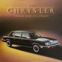 1984 Chrysler LIMOUSINE EXECUTIVE SEDAN brochure catalog 84 US Limo - $12.50