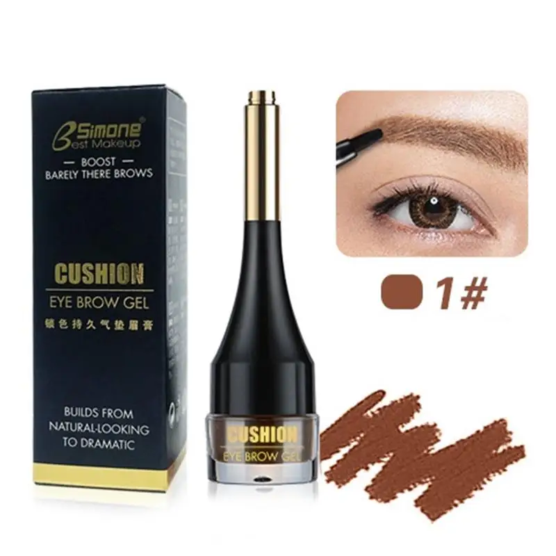 Play 4 Colors Brown Black Eyebrow A Enhancers Waterproof Long-lasting Air-cushio - £23.30 GBP