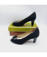NATURALIZER Women&#39;s Black Patent Peep Toe Kacinda Pumps Shoes Size 8 - $41.60 CAD