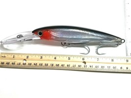 DARKWATER MULLET 8.5in Deep Diver Red Face SILVER HOLOGRAPHIC mahi ahi b... - £12.47 GBP