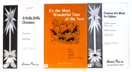 Shawnee Press Inc. Lot of 3 Vintage Christmas Holiday Sheet Music - £22.06 GBP