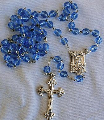 Bluish galss Rosary