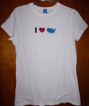 I Love Michigan White Cotton T-Shirt Size M - £3.91 GBP