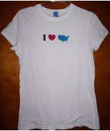 I Love Michigan White Cotton T-Shirt Size M - €4,33 EUR