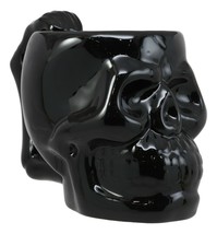 Macabre Decor Death Black Bone Skull Drinking Coffee Mug 12oz Ceramic Drink Cup - £15.97 GBP