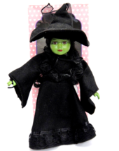 Effanbee Wizard of Oz Wicked Witch Green Black Felt Dress Lace Trim Boots 12&quot; - £22.54 GBP