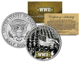 World War Ii African American Soldiers Jfk Kennedy Half Dollar Us Coin - £6.84 GBP