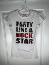 Womens T Shirt L Graphics Party Like A Rock Star - $19.99
