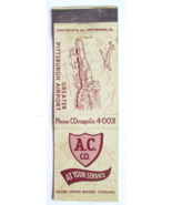 A.C. Co. - Greater Pittsburgh Airport 20 Strike Matchbook Cover Matchcov... - £1.38 GBP