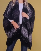 Woolrich ~ Cozy Blanket Wrap ~ Doris Multicolor Stripe ~ Sweater/Wrap ~ One Size - £29.98 GBP