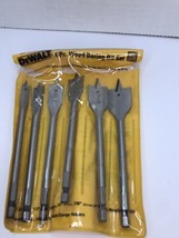 Pre-owned Dewalt DW1587 Wood Spade Boring Flat Drill Bit Set 6 Piece 5375613 - £11.40 GBP