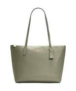 Coach Crossgrain Leather Large Zip Tote - Military Green - €222,27 EUR