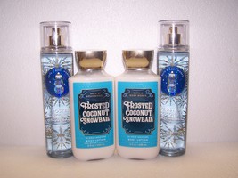 4 Piece Bath &amp; Body Works Frosted Coconut Snowball Fragrance Set - Lotion &amp; Mist - £31.69 GBP
