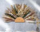 Natural Pampas Grass &amp; Preserved Flowers Decor Wreath &amp; Home Decoration ... - $24.74